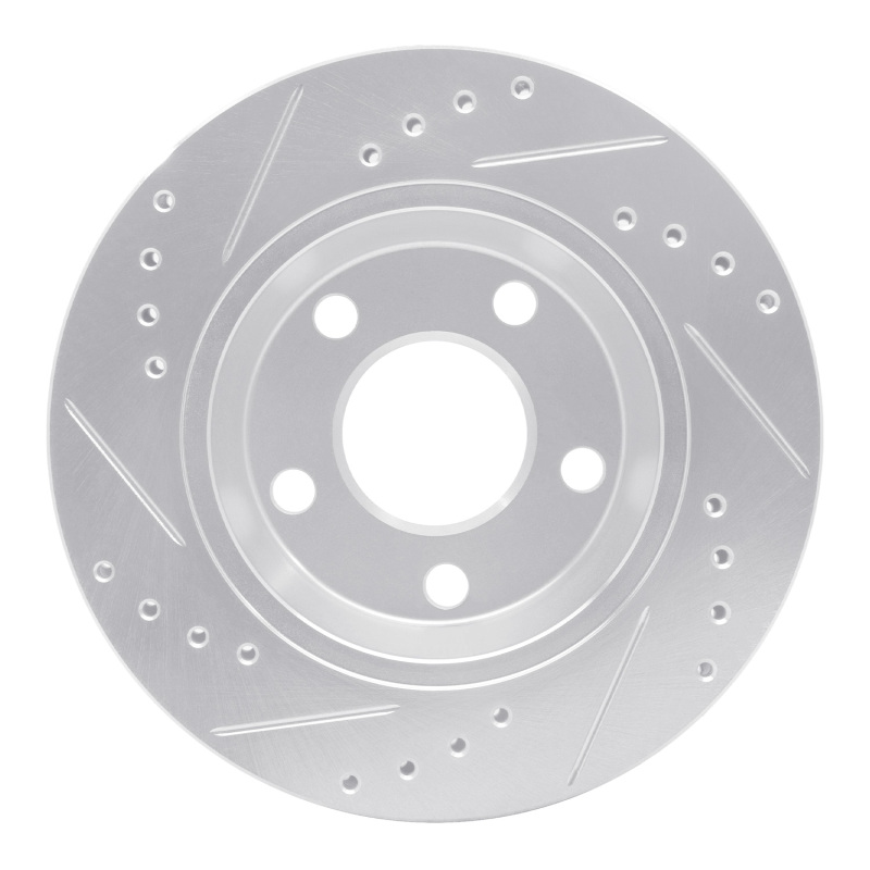 Picture of RNC Brake Rotor - Drill & Slot - R1 85-91 Audi 200 Quattro Rear Right Drilled & Slotted Silver Brake Rotor rnc631-73001R