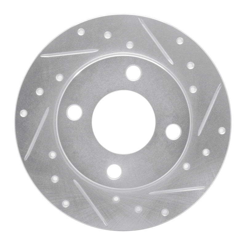Picture of RNC Brake Rotor - Drill & Slot - R1 84-95 Audi 90 Quattro Rear Right Drilled & Slotted Silver Brake Rotor rnc631-73006R