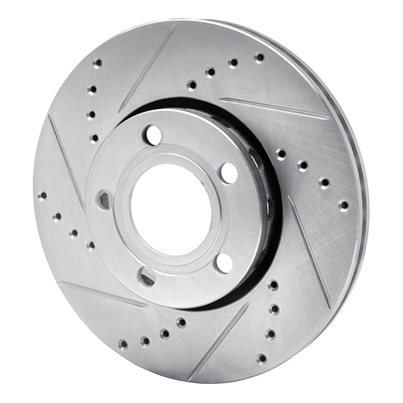Picture of RNC Brake Rotor - Drill & Slot - R1 85-91 Audi 5000S Quattro Front Left Drilled & Slotted Silver Brake Rotor rnc631-73008L