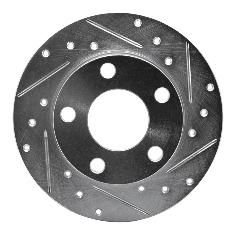 Picture of RNC Brake Rotor - Drill & Slot - R1 85-00 Audi 5000CS Turbo Quattro Rear Right Drilled & Slotted Silver Brake Rotor rnc631-73009R