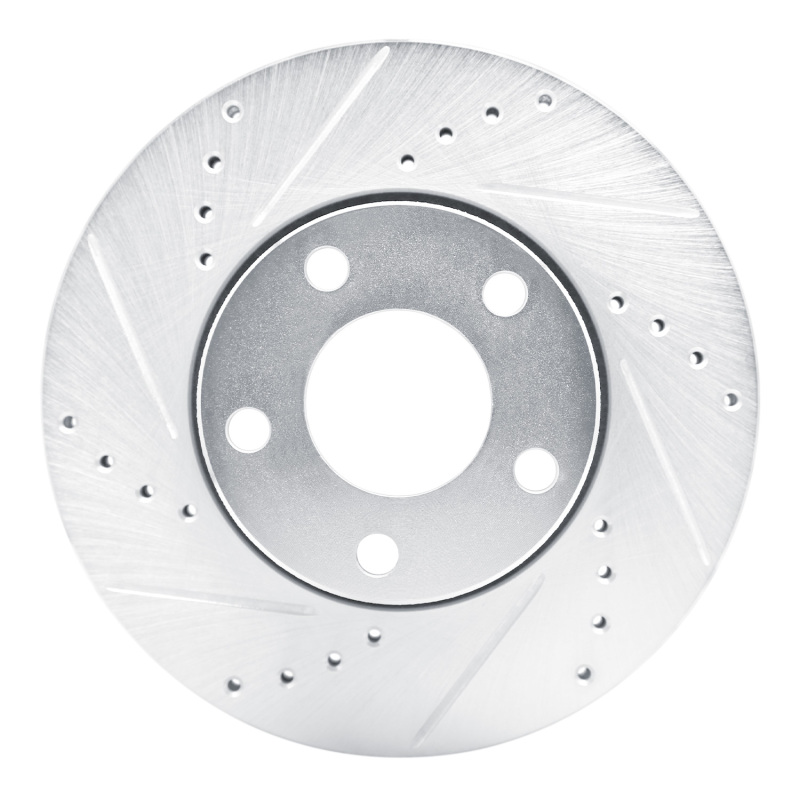 Picture of RNC Brake Rotor - Drill & Slot - R1 90-97 Audi V8 Quattro Front Left Drilled & Slotted Silver Brake Rotor rnc631-73014L