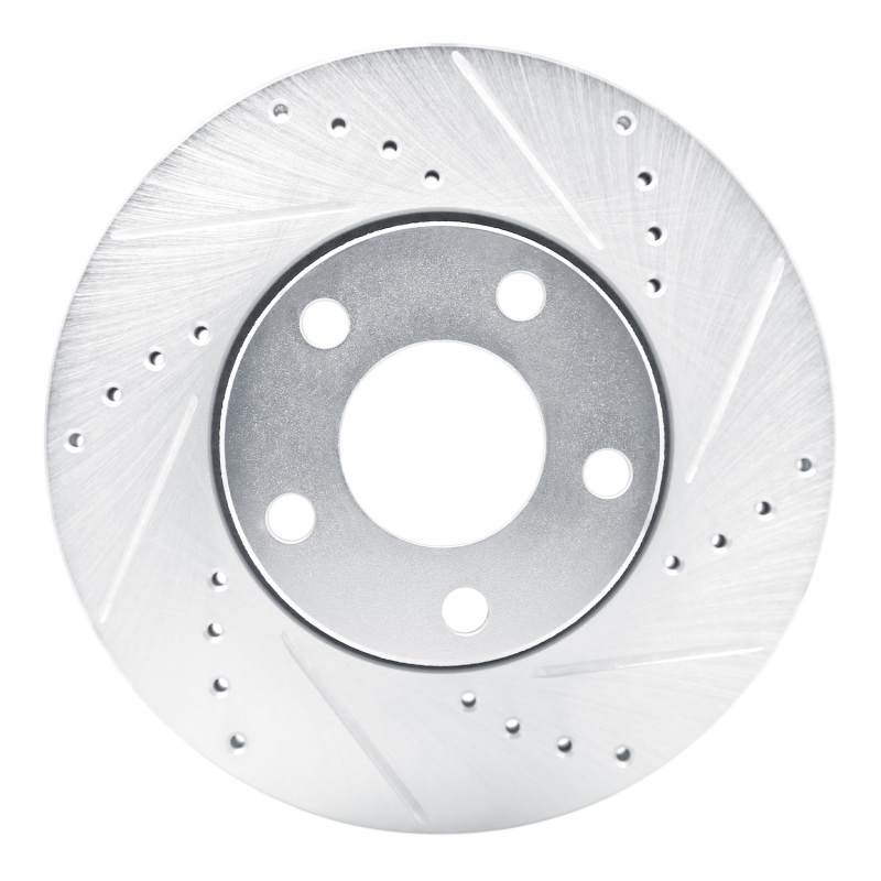 Picture of RNC Brake Rotor - Drill & Slot - R1 90-97 Audi S6 Front Right Drilled & Slotted Silver Brake Rotor rnc631-73014R