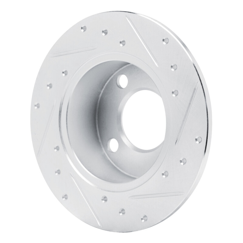 Picture of RNC Brake Rotor - Drill & Slot - R1 89-91 Audi 100 Rear Right Drilled & Slotted Silver Brake Rotor rnc631-73012R