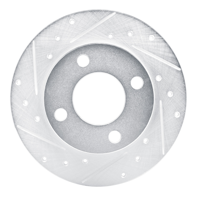 Picture of RNC Brake Rotor - Drill & Slot - R1 89-91 Audi 100 Quattro Rear Left Drilled & Slotted Silver Brake Rotor rnc631-73015L
