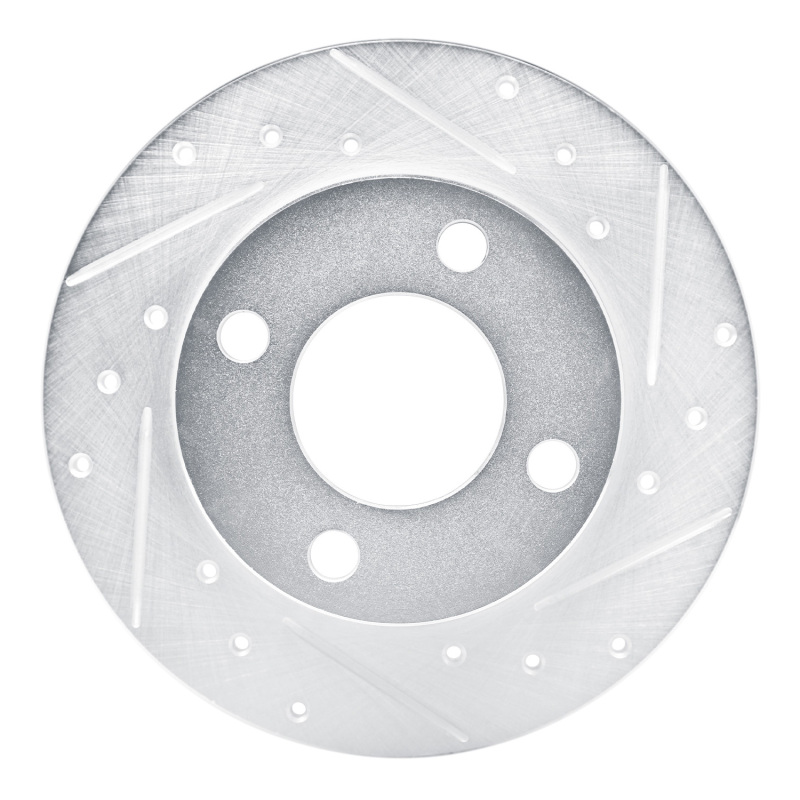 Picture of RNC Brake Rotor - Drill & Slot - R1 89-91 Audi 100 Quattro Rear Right Drilled & Slotted Silver Brake Rotor rnc631-73015R