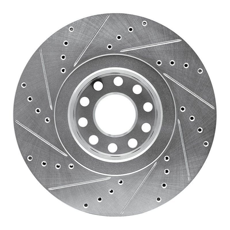 Picture of RNC Brake Rotor - Drill & Slot - R1 00-03 Audi A8 Front Right Drilled & Slotted Silver Brake Rotor rnc631-73019R