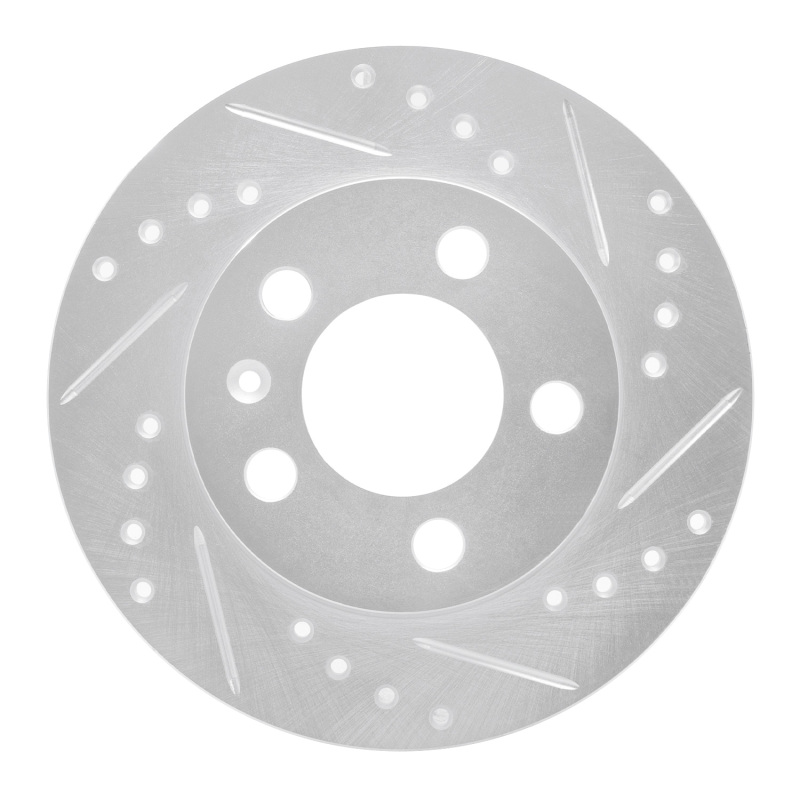 Picture of RNC Brake Rotor - Drill & Slot - R1 01-06 Audi TT Quattro Rear Right Drilled & Slotted Silver Brake Rotor rnc631-73025R