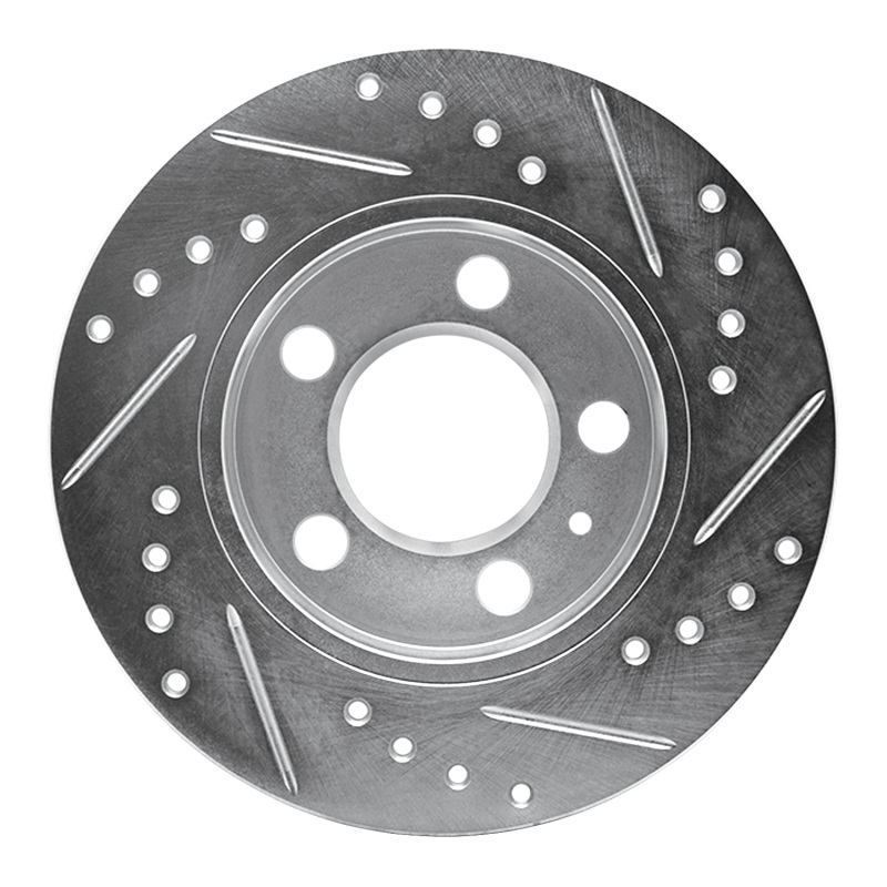 Picture of RNC Brake Rotor - Drill & Slot - R1 01-06 Audi TT Quattro Rear Left Drilled & Slotted Silver Brake Rotor rnc631-73025L