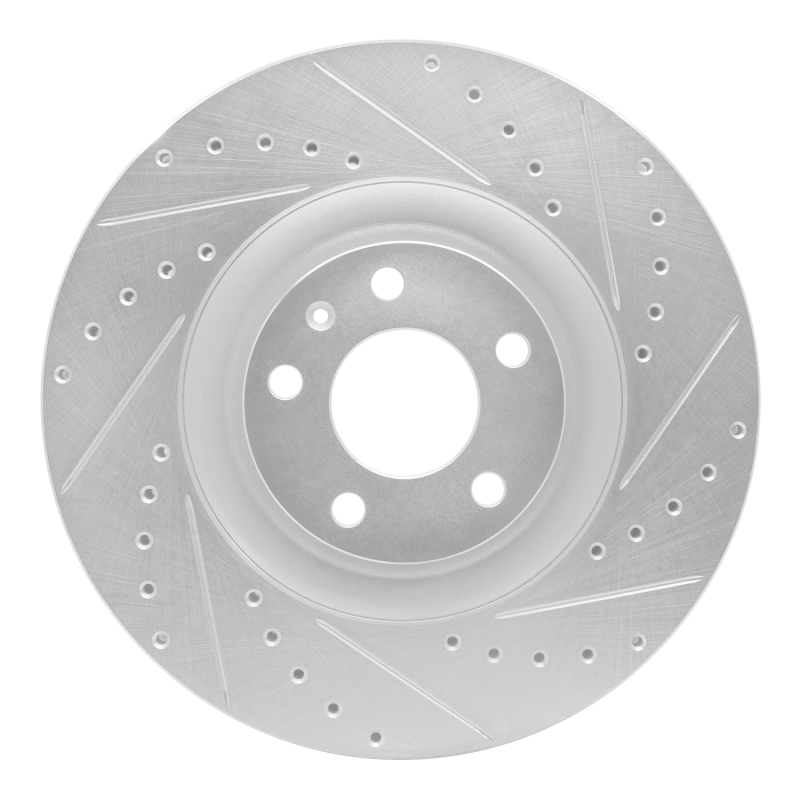Picture of RNC Brake Rotor - Drill & Slot - R1 04-09 Audi S4 Front Right Drilled & Slotted Silver Brake Rotor rnc631-73031R
