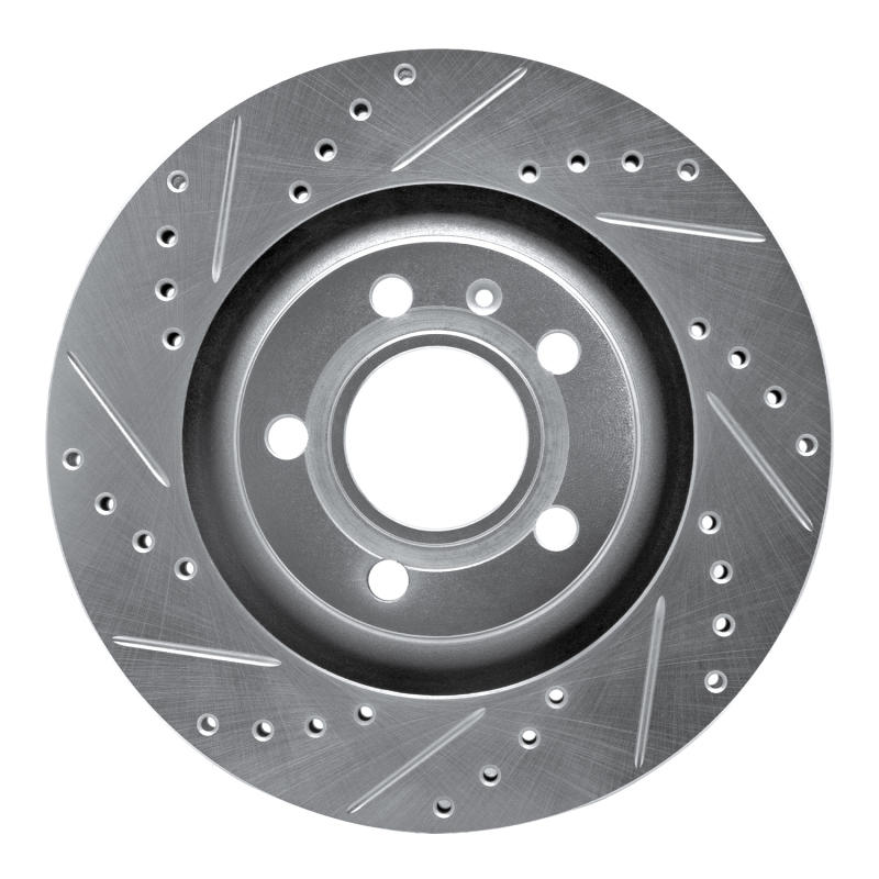 Picture of RNC Brake Rotor - Drill & Slot - R1 04-09 Audi S4 Rear Left Drilled & Slotted Silver Brake Rotor rnc631-73032L