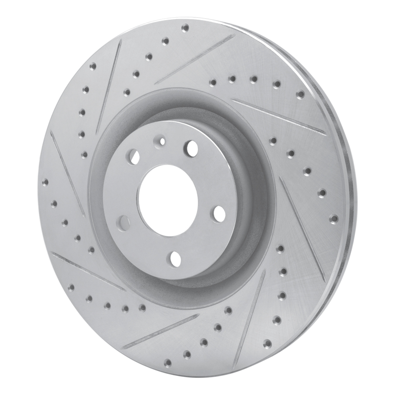 Picture of RNC Brake Rotor - Drill & Slot - R1 04-09 Audi S4 Front Left Drilled & Slotted Silver Brake Rotor rnc631-73031L