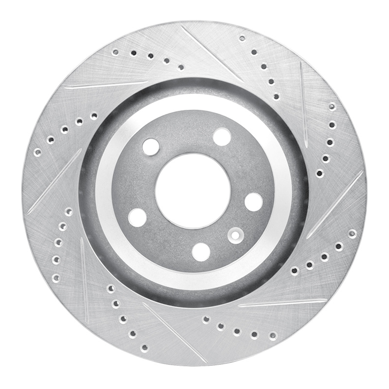 Picture of RNC Brake Rotor - Drill & Slot - R1 05-11 Audi A6 Quattro Rear Right Drilled & Slotted Silver Brake Rotor rnc631-73039R
