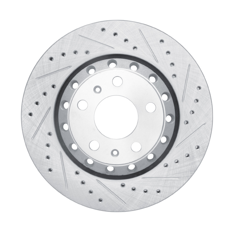 Picture of RNC Brake Rotor - Drill & Slot - R1 04-10 Audi A8 Rear Right Drilled & Slotted Silver Brake Rotor rnc631-73040R