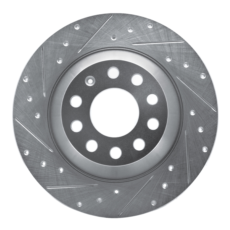 Picture of RNC Brake Rotor - Drill & Slot - R1 05-11 Audi A6 Quattro Rear Left Drilled & Slotted Silver Brake Rotor rnc631-73042L