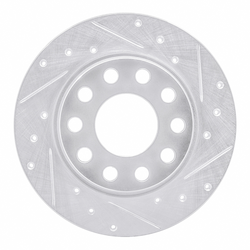 Picture of RNC Brake Rotor - Drill & Slot - R1 00-08 Audi A4 (USA/Canada) Rear Right Drilled & Slotted Silver Brake Rotor rnc631-73045R