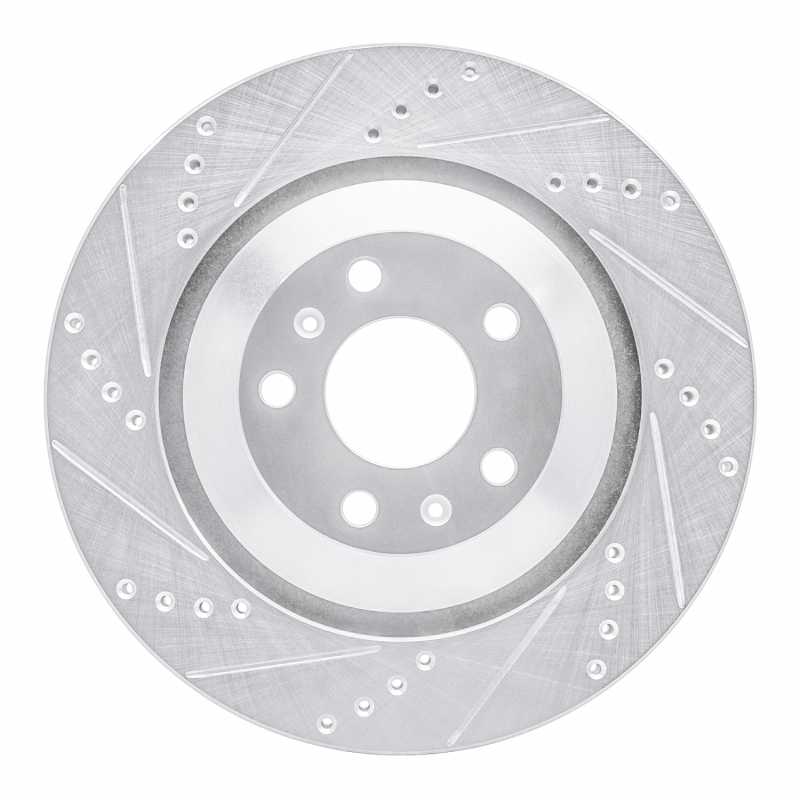 Picture of RNC Brake Rotor - Drill & Slot - R1 04-18 Audi A8 Rear Left Drilled & Slotted Silver Brake Rotor rnc631-73046L