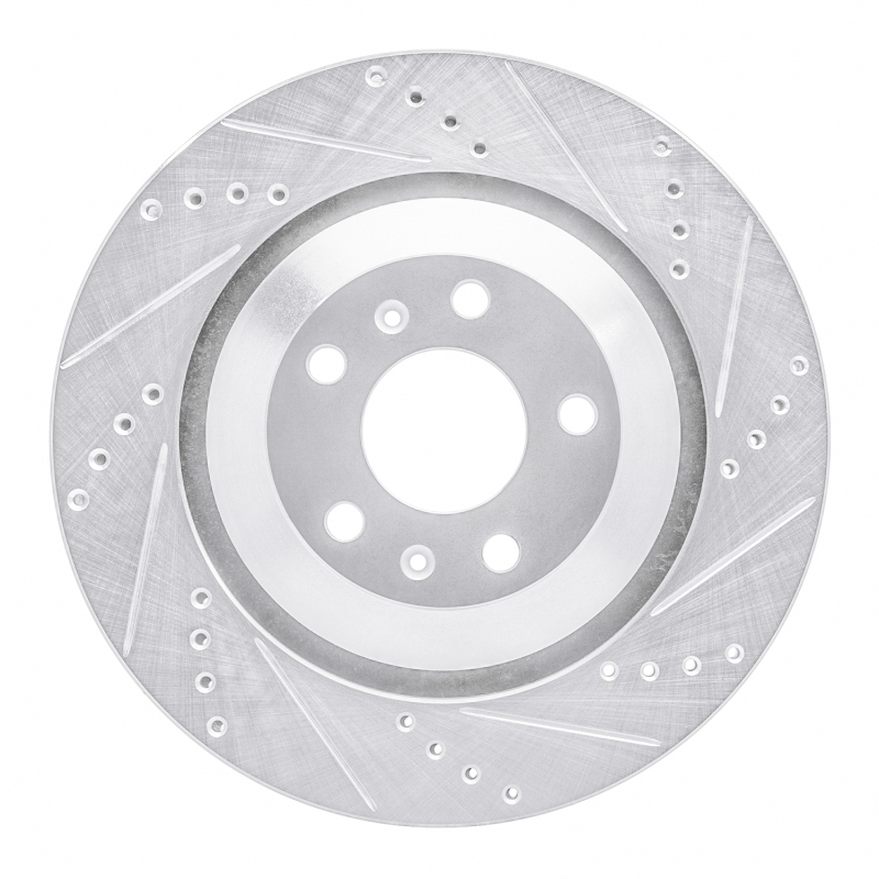Picture of RNC Brake Rotor - Drill & Slot - R1 04-18 Audi A8 Rear Right Drilled & Slotted Silver Brake Rotor rnc631-73046R