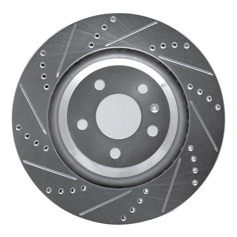 Picture of RNC Brake Rotor - Drill & Slot - R1 07-11 Audi S6 Rear Left Drilled & Slotted Silver Brake Rotor rnc631-73051L