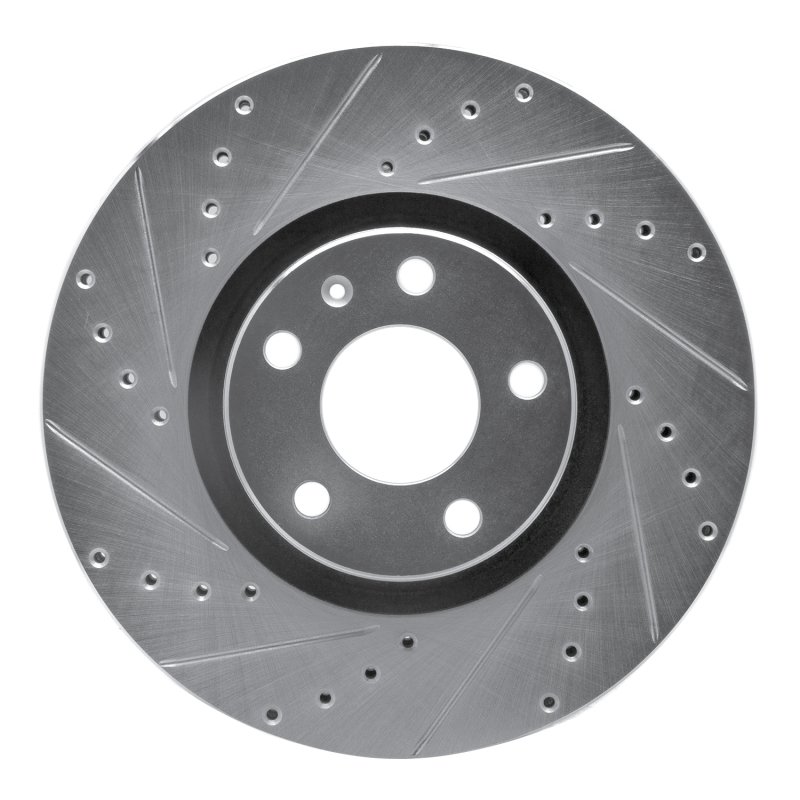 Picture of RNC Brake Rotor - Drill & Slot - R1 05-11 Audi A6 (USA/Canada) Front Left Drilled & Slotted Silver Brake Rotor rnc631-73047L