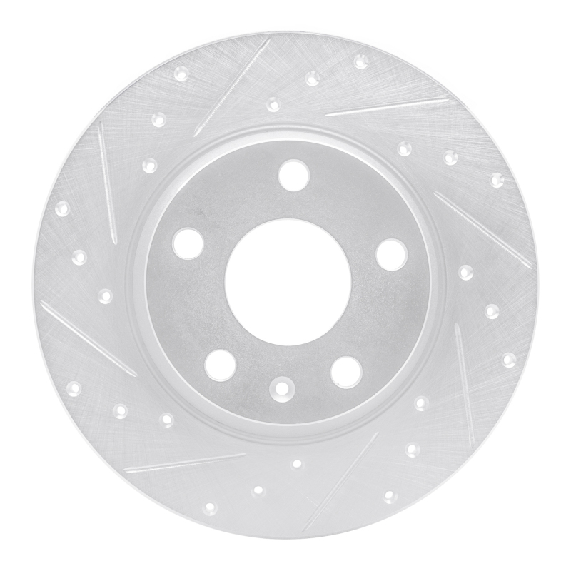 Picture of RNC Brake Rotor - Drill & Slot - R1 08-15 Audi TT Rear Left Drilled & Slotted Silver Brake Rotor rnc631-73053L