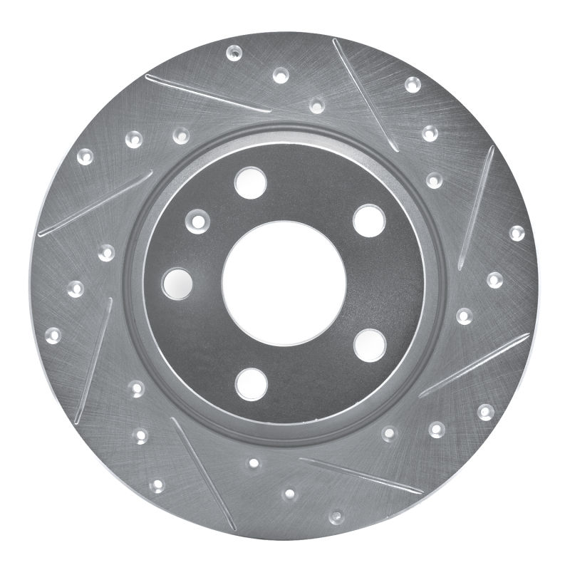 Picture of RNC Brake Rotor - Drill & Slot - R1 08-15 Audi TT Rear Right Drilled & Slotted Silver Brake Rotor rnc631-73053R