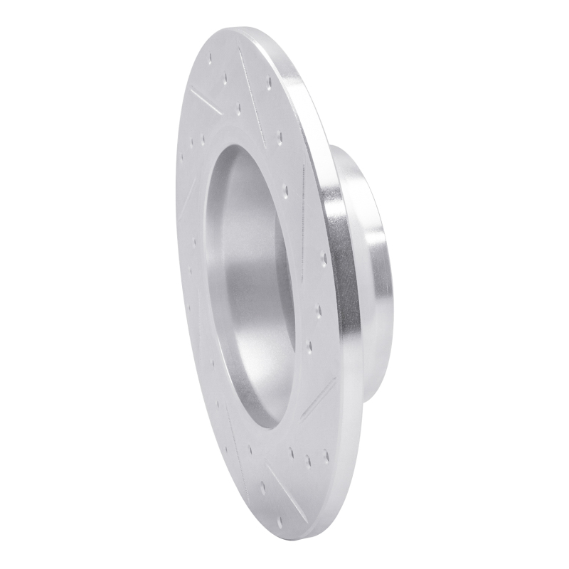 Picture of RNC Brake Rotor - Drill & Slot - R1 08-15 Audi TT Rear Left Drilled & Slotted Silver Brake Rotor rnc631-73053L