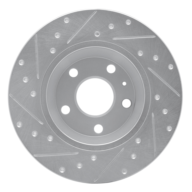 Picture of RNC Brake Rotor - Drill & Slot - R1 08-15 Audi TT Rear Right Drilled & Slotted Silver Brake Rotor rnc631-73053R