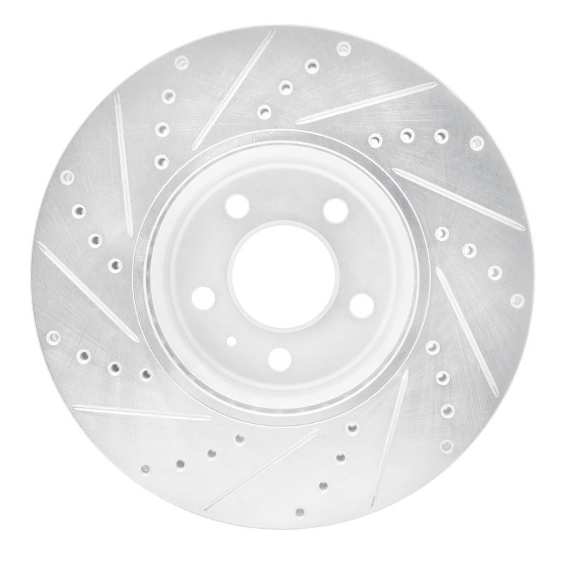 Picture of RNC Brake Rotor - Drill & Slot - R1 08-12 Audi Q5 (USA/Canada Excl Hybrid) Front Right Drilled & Slotted Silver Brake Rotor rnc631-73057R