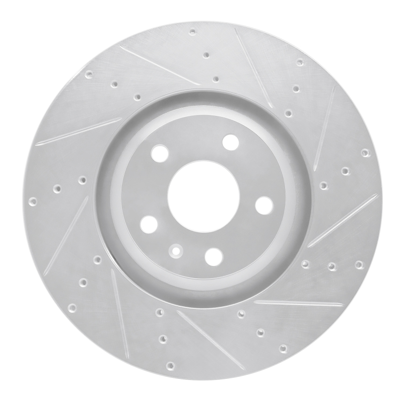 Picture of RNC Brake Rotor - Drill & Slot - R1 12-15 Audi TTS Quattro Front Right Drilled & Slotted Silver Brake Rotor rnc631-73069R