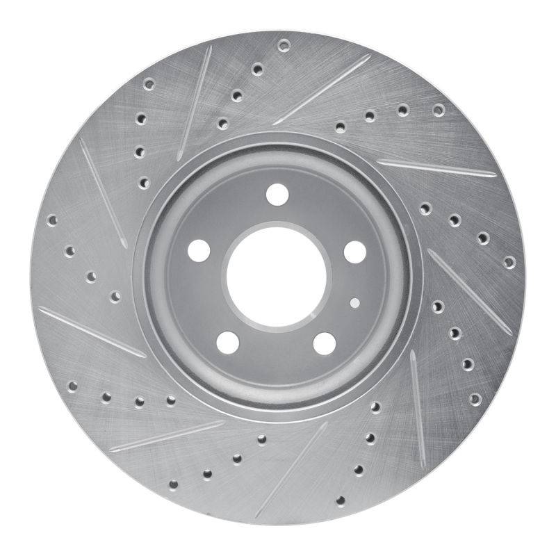 Picture of RNC Brake Rotor - Drill & Slot - R1 11-17 Audi A5 Front Right Drilled & Slotted Silver Brake Rotor rnc631-73065R