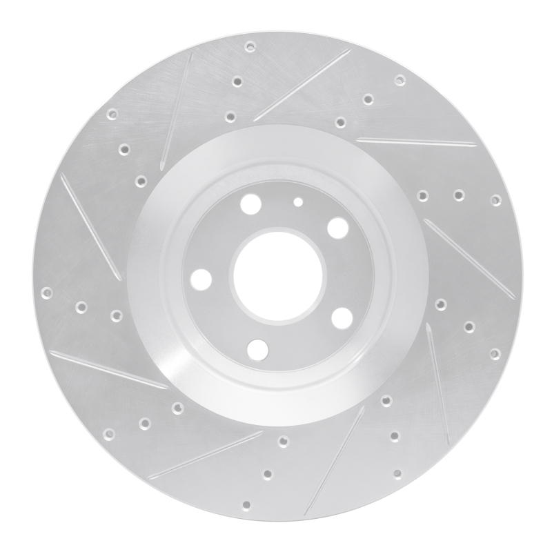 Picture of RNC Brake Rotor - Drill & Slot - R1 12-15 Audi TTS Quattro Front Right Drilled & Slotted Silver Brake Rotor rnc631-73069R
