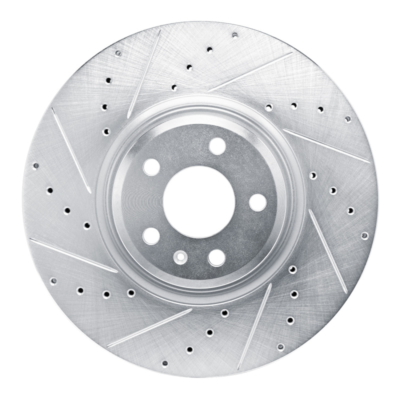 Picture of RNC Brake Rotor - Drill & Slot - R1 18-25 Audi S5 Front Left Drilled & Slotted Silver Brake Rotor rnc631-73083L