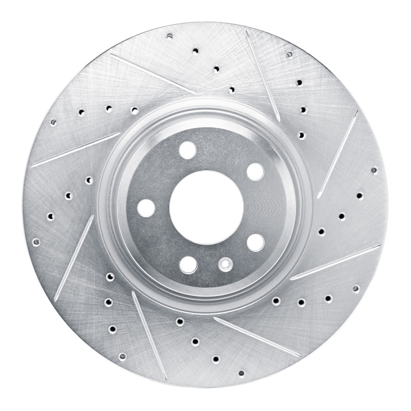 Picture of RNC Brake Rotor - Drill & Slot - R1 18-25 Audi SQ5 Sportback Front Right Drilled & Slotted Silver Brake Rotor rnc631-73083R