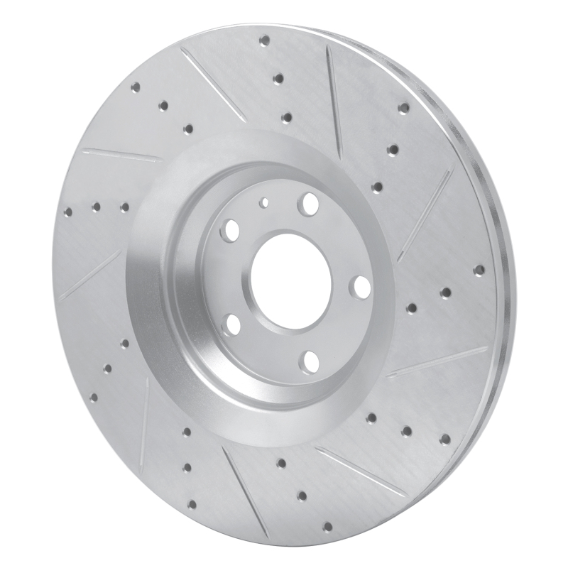 Picture of RNC Brake Rotor - Drill & Slot - R1 12-15 Audi TTS Quattro Front Left Drilled & Slotted Silver Brake Rotor rnc631-73069L