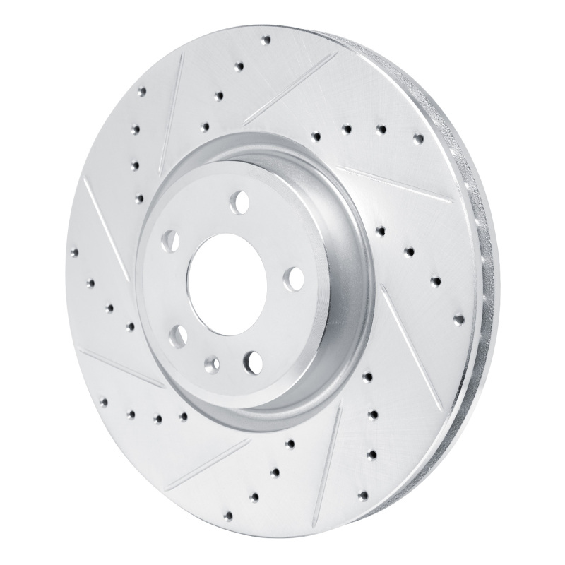 Picture of RNC Brake Rotor - Drill & Slot - R1 18-25 Audi S5 Front Left Drilled & Slotted Silver Brake Rotor rnc631-73083L