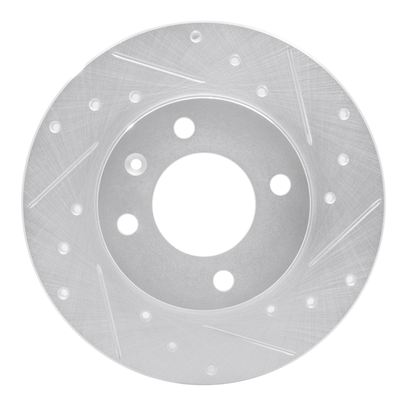 Picture of RNC Brake Rotor - Drill & Slot - R1 73-05 Audi Coupe Front Right Drilled & Slotted Silver Brake Rotor rnc631-74000R