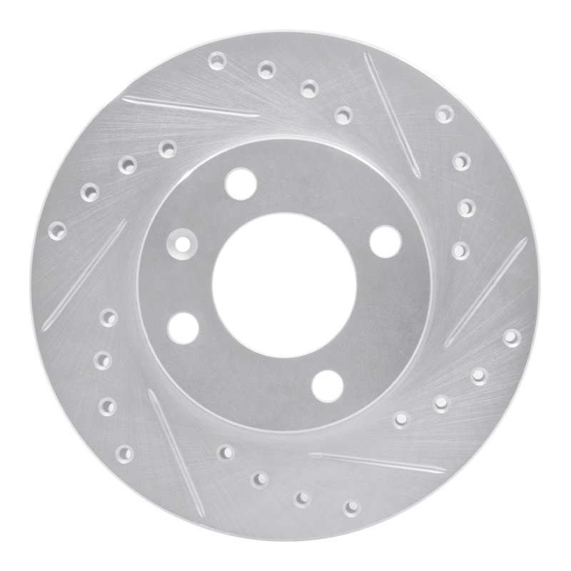 Picture of RNC Brake Rotor - Drill & Slot - R1 80-08 Audi 4000 Front Right Drilled & Slotted Silver Brake Rotor rnc631-74004R