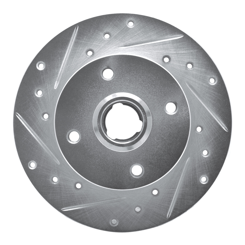 Picture of RNC Brake Rotor - Drill & Slot - R1 85-02 Volkswagen CORRADO Rear Left Drilled & Slotted Silver Brake Rotor rnc631-74005L