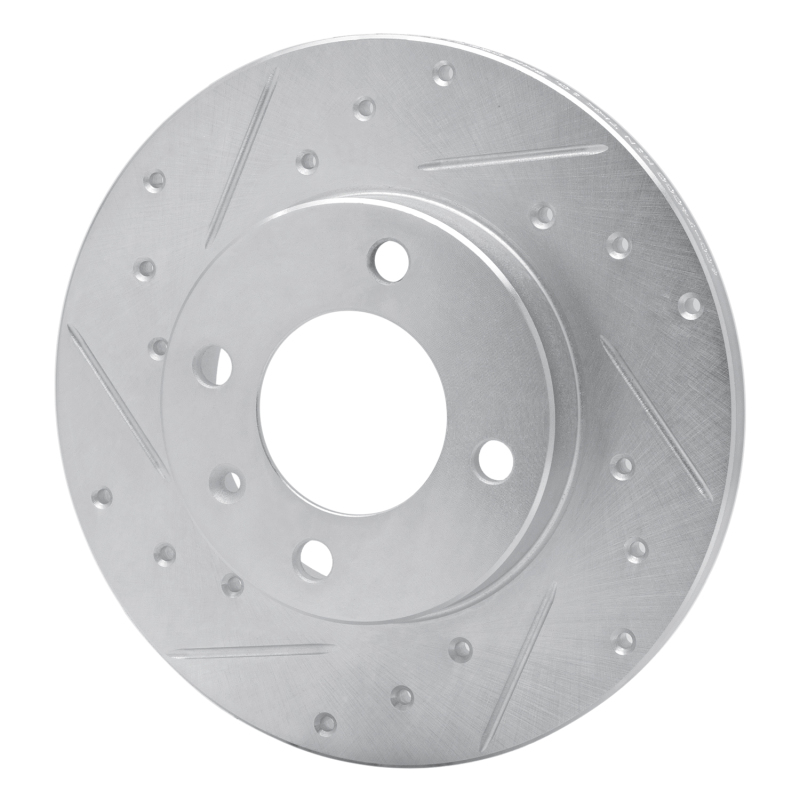 Picture of RNC Brake Rotor - Drill & Slot - R1 73-05 Audi 4000 Front Left Drilled & Slotted Silver Brake Rotor rnc631-74000L