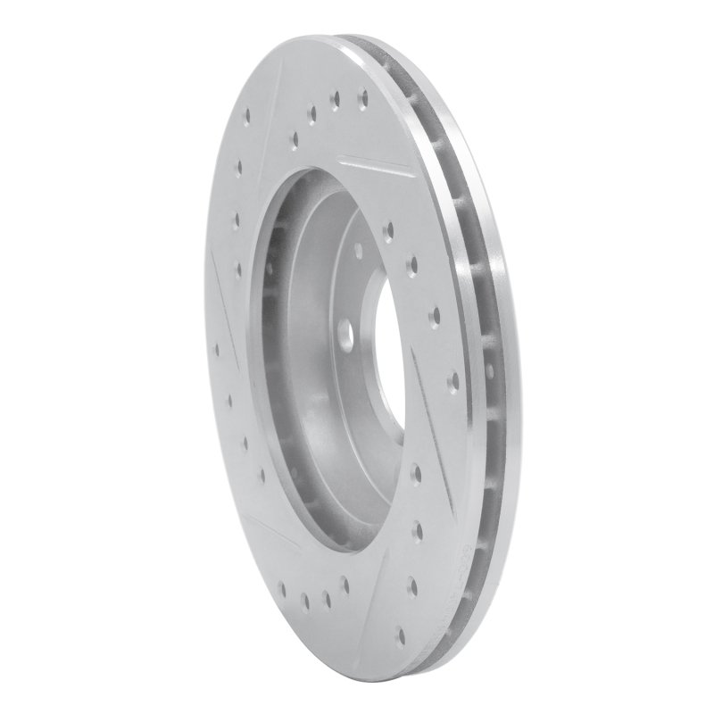 Picture of RNC Brake Rotor - Drill & Slot - R1 80-08 Audi 4000 Front Right Drilled & Slotted Silver Brake Rotor rnc631-74004R