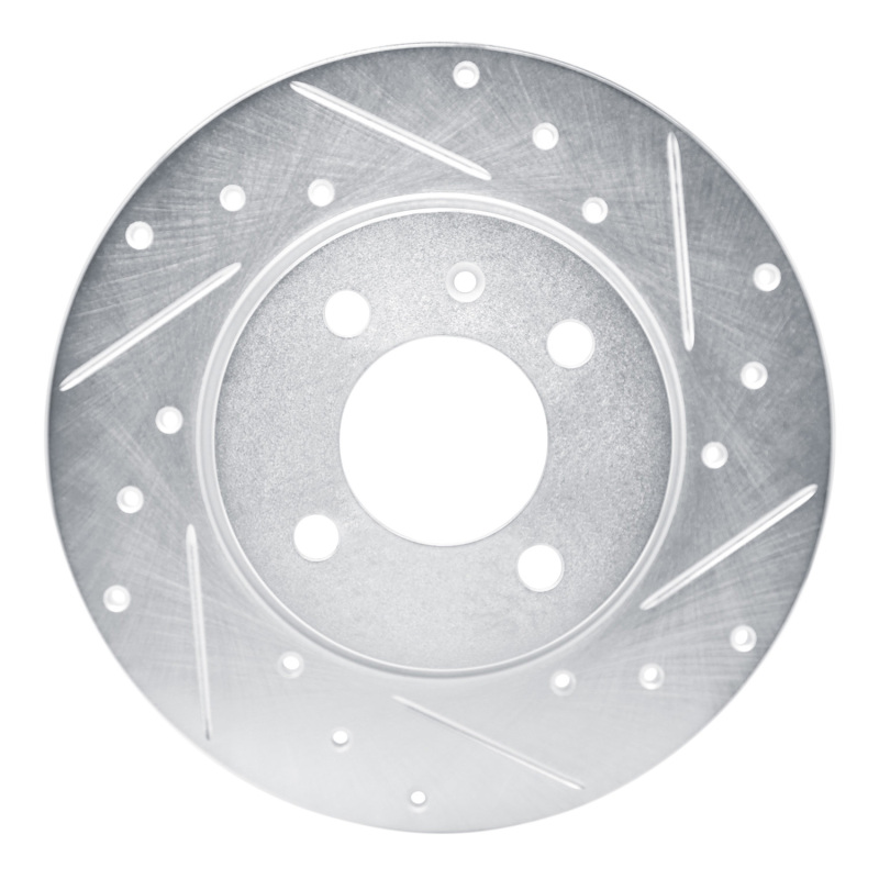 Picture of RNC Brake Rotor - Drill & Slot - R1 84-97 Audi Coupe Front Right Drilled & Slotted Silver Brake Rotor rnc631-74013R