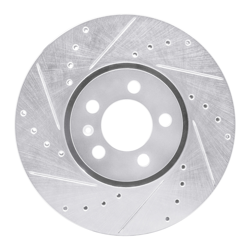 Picture of RNC Brake Rotor - Drill & Slot - R1 96-98 Volkswagen Jetta Sedan Front Left Drilled & Slotted Silver Brake Rotor rnc631-74015L