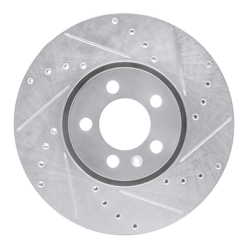 Picture of RNC Brake Rotor - Drill & Slot - R1 96-98 Volkswagen Passat (USA/Canada) Front Right Drilled & Slotted Silver Brake Rotor rnc631-74015R