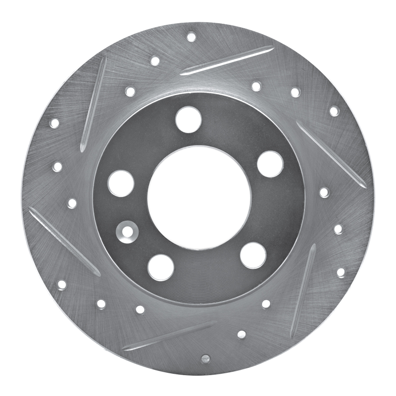 Picture of RNC Brake Rotor - Drill & Slot - R1 98-24 Audi A1 (Mexico) Rear Left Drilled & Slotted Silver Brake Rotor rnc631-74019L