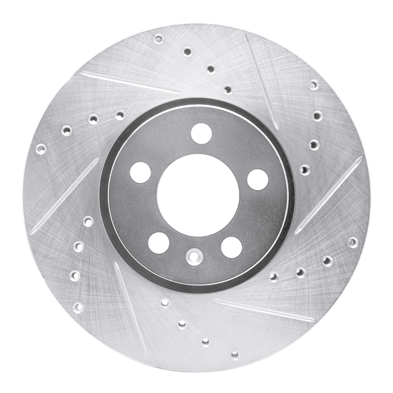 Picture of RNC Brake Rotor - Drill & Slot - R1 98-18 Audi A1 (Mexico) Front Right Drilled & Slotted Silver Brake Rotor rnc631-74020R