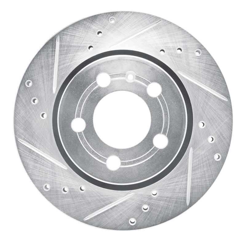 Picture of RNC Brake Rotor - Drill & Slot - R1 00-06 Audi TT Quattro Rear Left Drilled & Slotted Silver Brake Rotor rnc631-74022L