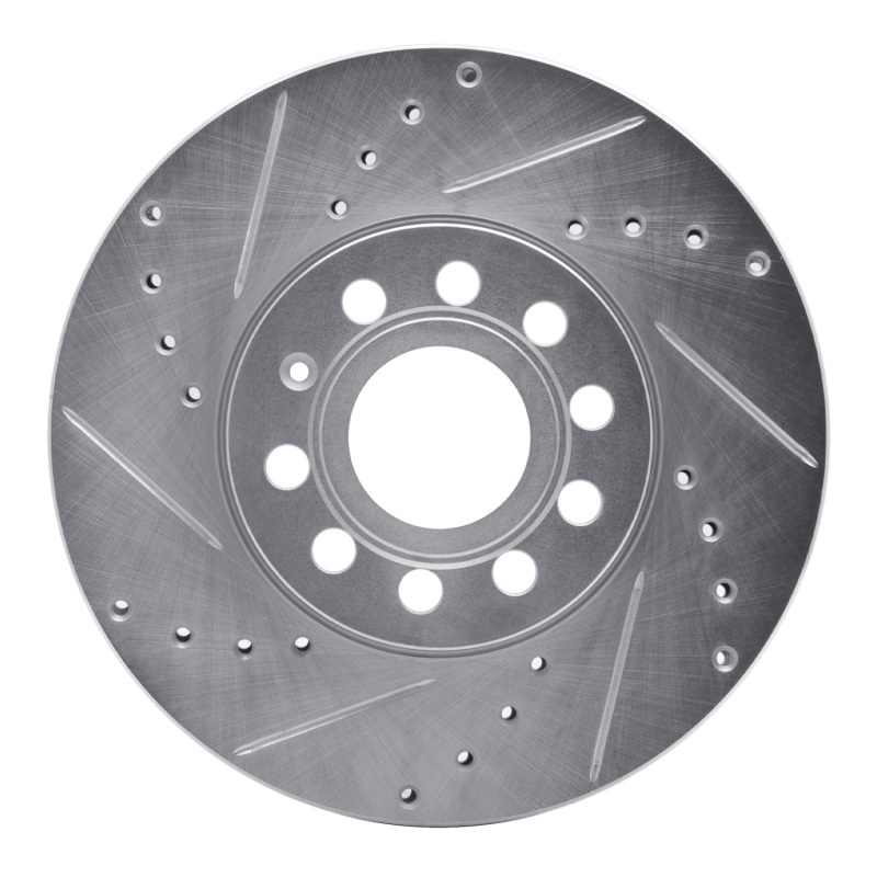 Picture of RNC Brake Rotor - Drill & Slot - R1 05-25 Audi A3 (Mexico) Front Left Drilled & Slotted Silver Brake Rotor rnc631-74028L
