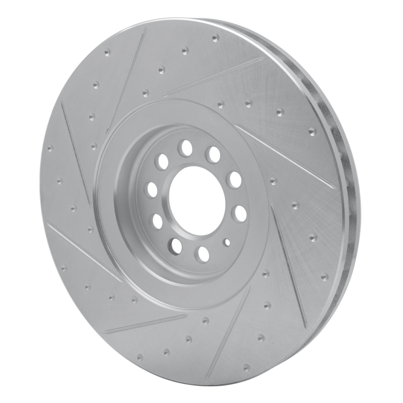 Picture of RNC Brake Rotor - Drill & Slot - R1 04-06 Audi TT Quattro Right Front Drilled & Slotted Silver Brake Rotor rnc631-74025D
