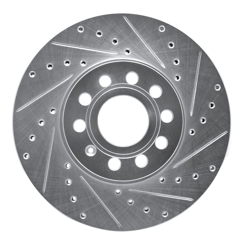 Picture of RNC Brake Rotor - Drill & Slot - R1 05-25 Audi A3 (Mexico) Front Right Drilled & Slotted Silver Brake Rotor rnc631-74028R