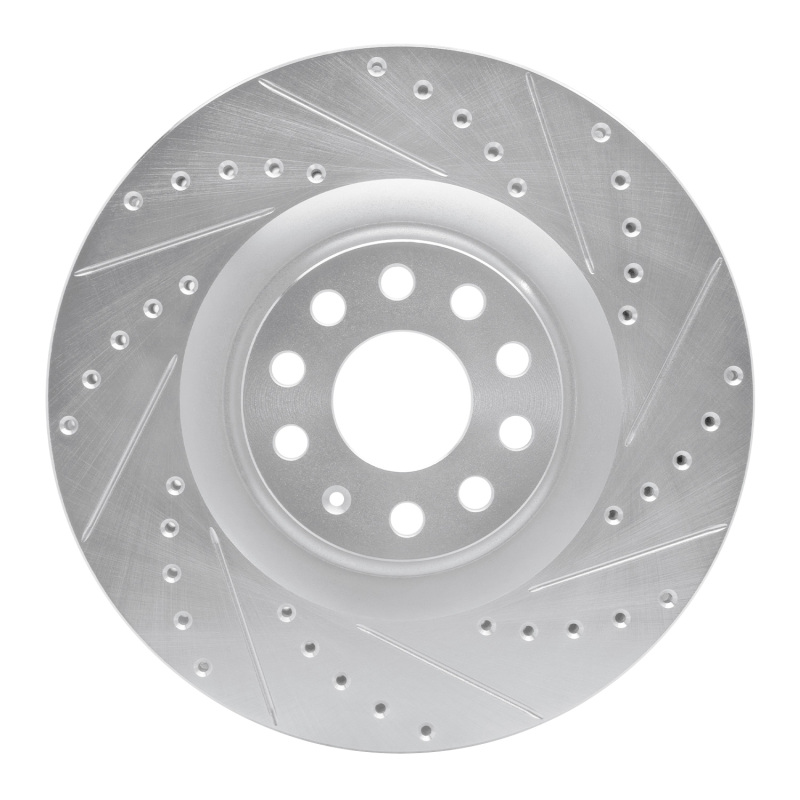 Picture of RNC Brake Rotor - Drill & Slot - R1 06-13 Audi S3 (Mexico) Front Right Drilled & Slotted Silver Brake Rotor rnc631-74029R
